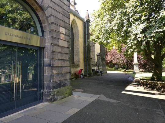 Main public entrance to Greyfriars Kirkyard